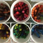 how to organize crayons