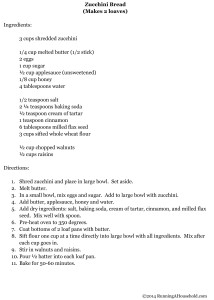 Zucchini Bread Recipe