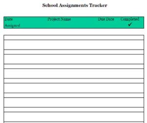 keep track of school assignments