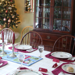 Christmas dinner table