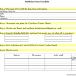 Birthday Party Checklist