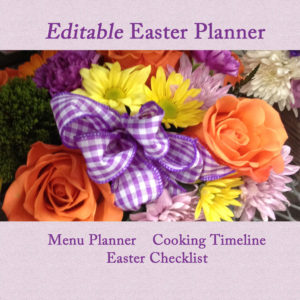 Editable Easter Planner; Easter Menu Planner, Easter Cooking Timeline;Editable Easter Checklist